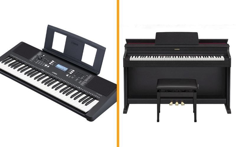 Organ và piano điện đều dùng công nghệ số