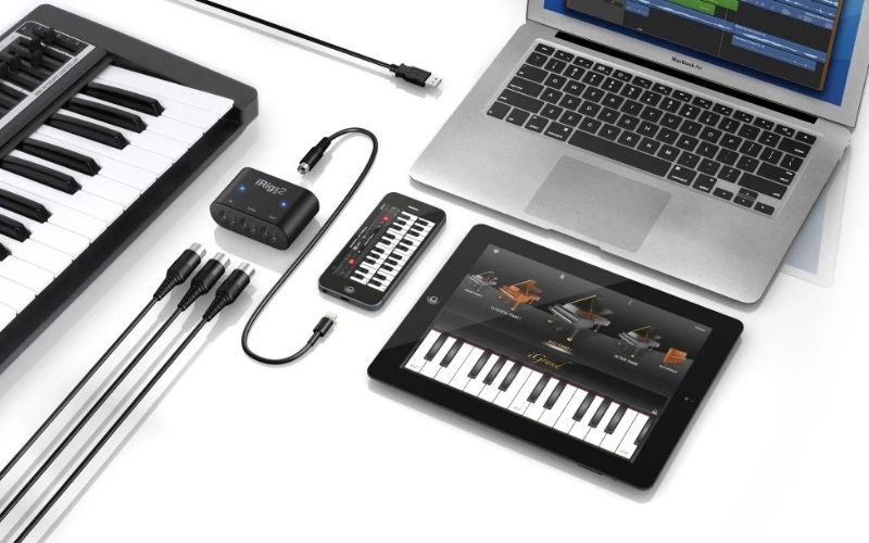 Kết nối đàn piano với điện thoại qua Bluetooth MIDI không dây