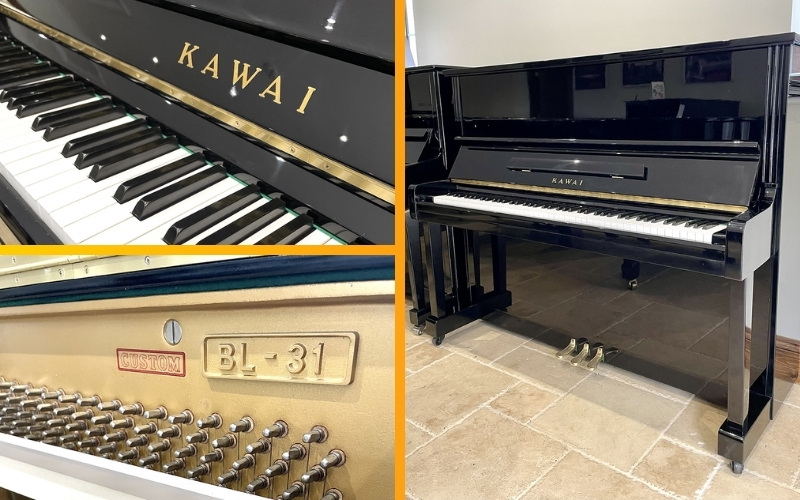 Đàn piano cơ Kawai BL31 có âm thanh ấm áp cho người mới học
