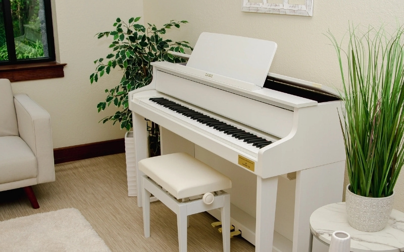 Kích thước đàn piano cần phù hợp với không gian phòng