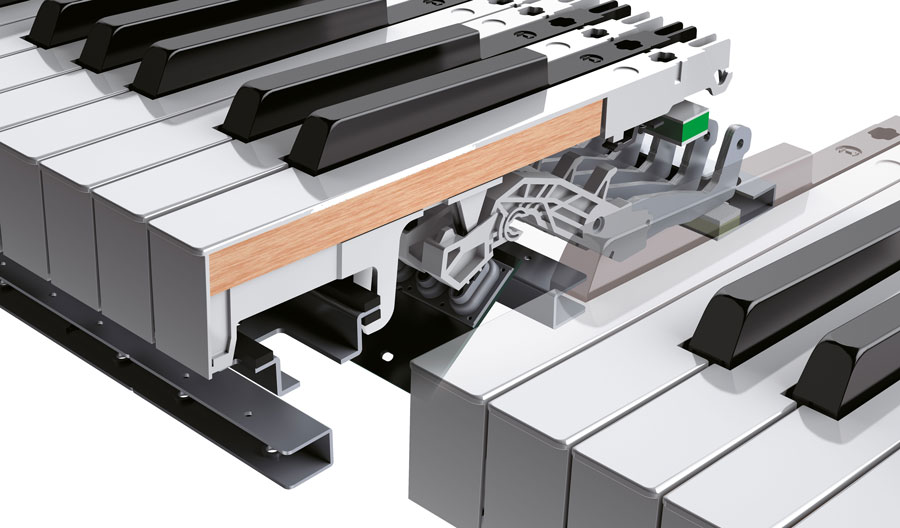 Cấu tạo Escapement trên đàn piano Roland Cơ chế Escapement trên phím đàn piano Roland mô phỏng cảm giác chơi đàn piano cơ