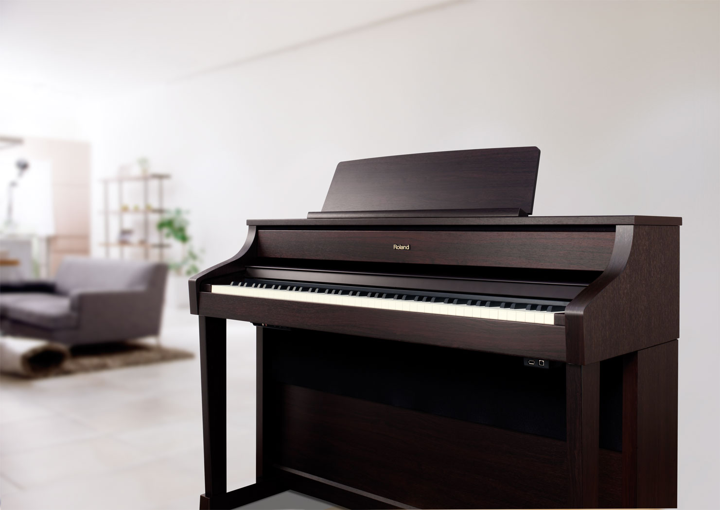 Đàn piano điện Roland HP 507 màu gỗ hồng sắc