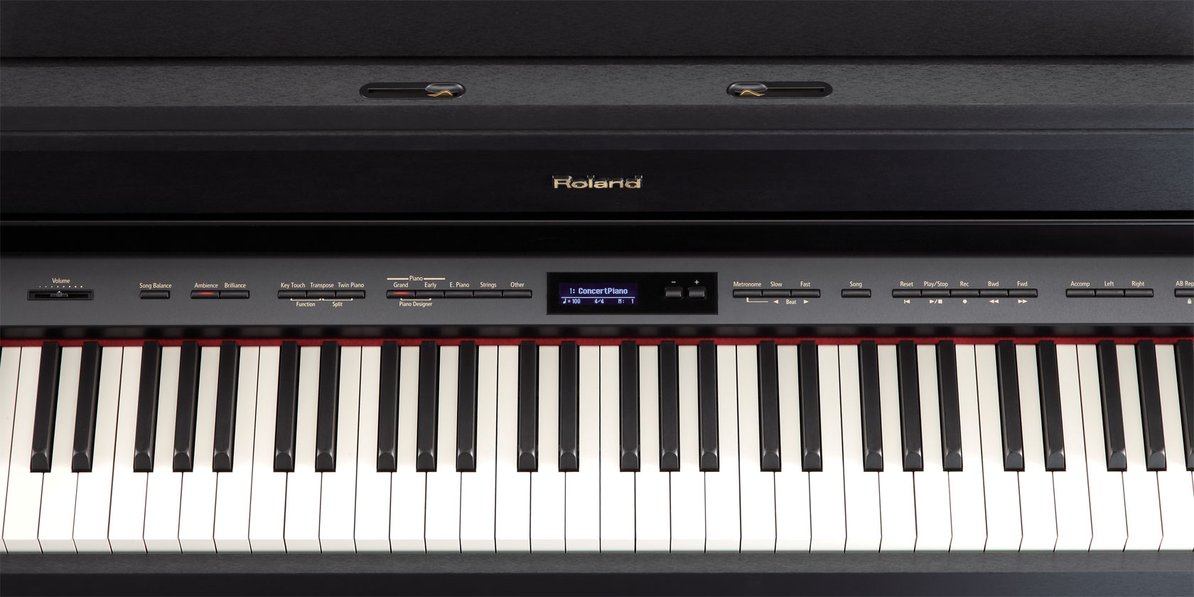 Tìm hiểu thêm về tính năng của Roland HP 507 CB bảng điều khiển Roland HP-507 CB có các nút tính năng trực quan, dễ sử dụng