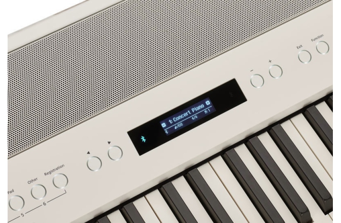 Bảng điều khiển có màn hình LCD và kết nối Bluetooth của đàn Roland FP-90 WH