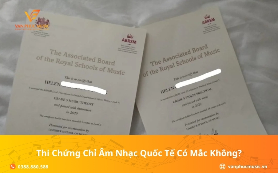 Giải đáp: Thi chứng chỉ âm nhạc quốc tế có mắc không?
