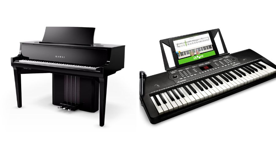 piano có hai loạn chính là piano cơ và piano điện