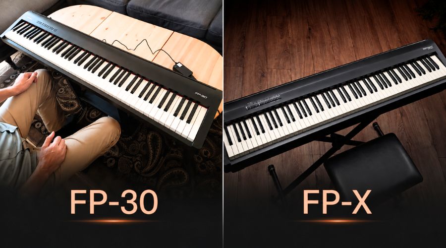FP-30 và FP-30X khác biệt lớn về phím và kết nối