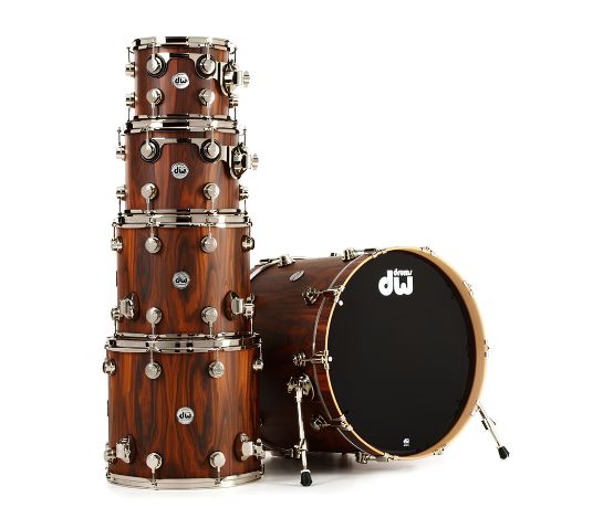 Trống Cơ DW Collector’s Series Mapa Burl Exotic 5-Pcs Shell Pack – Cobalt Blue to Natural Fade