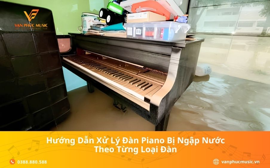Hướng Dẫn Xử Lý Đàn Piano Bị Ngập Nước Theo Từng Loại Đàn