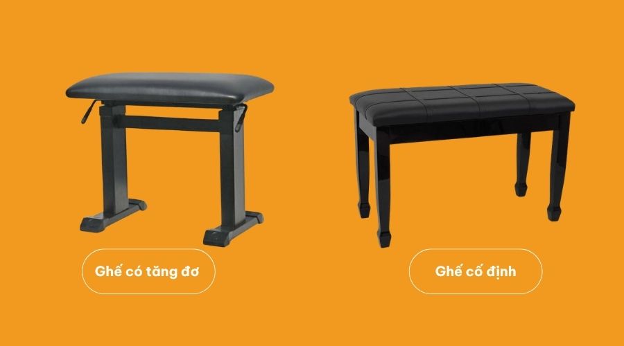 Ghế có tăng đơ và ghế cố định